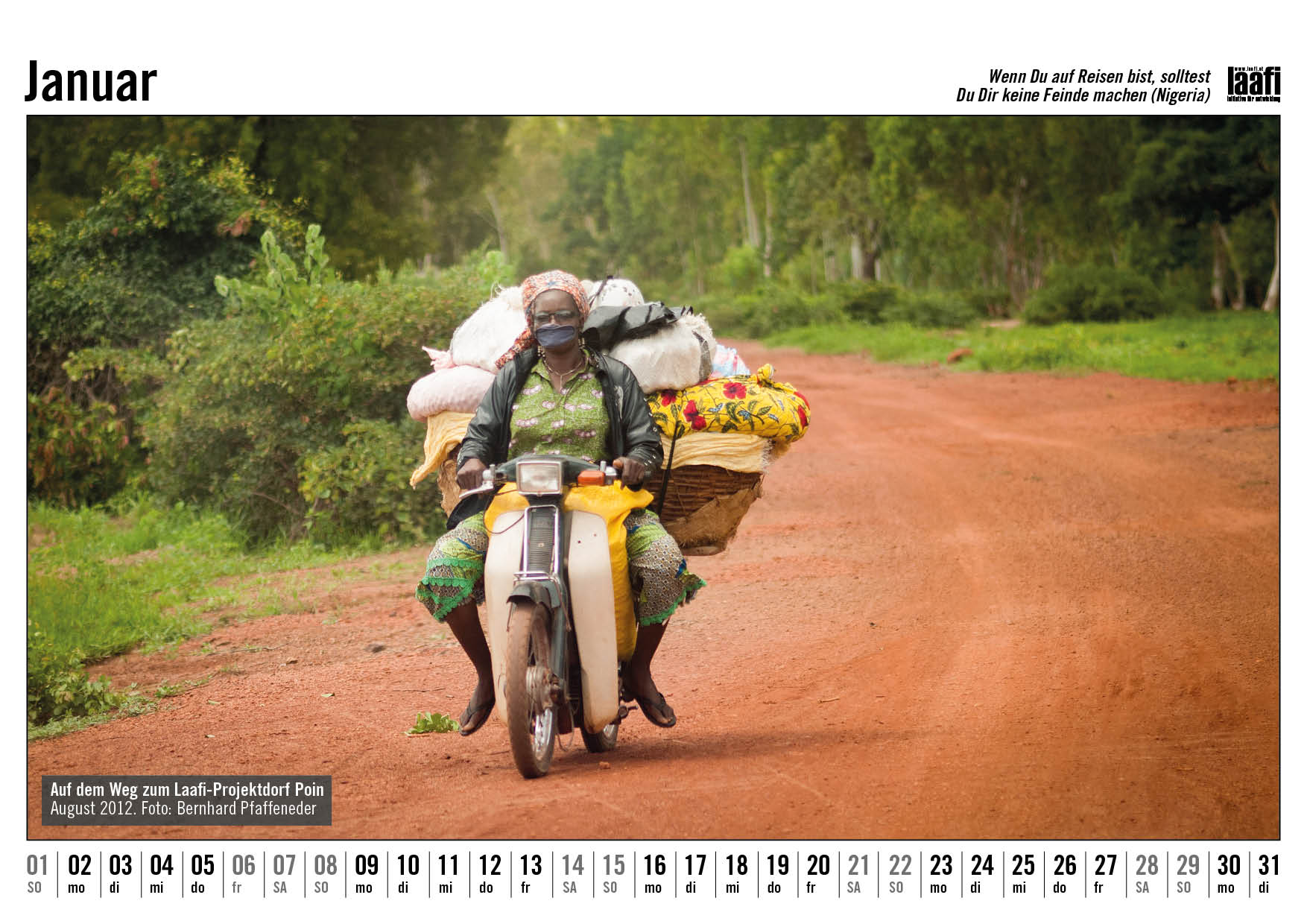 Burkina Faso Fotokalender Januar 2023