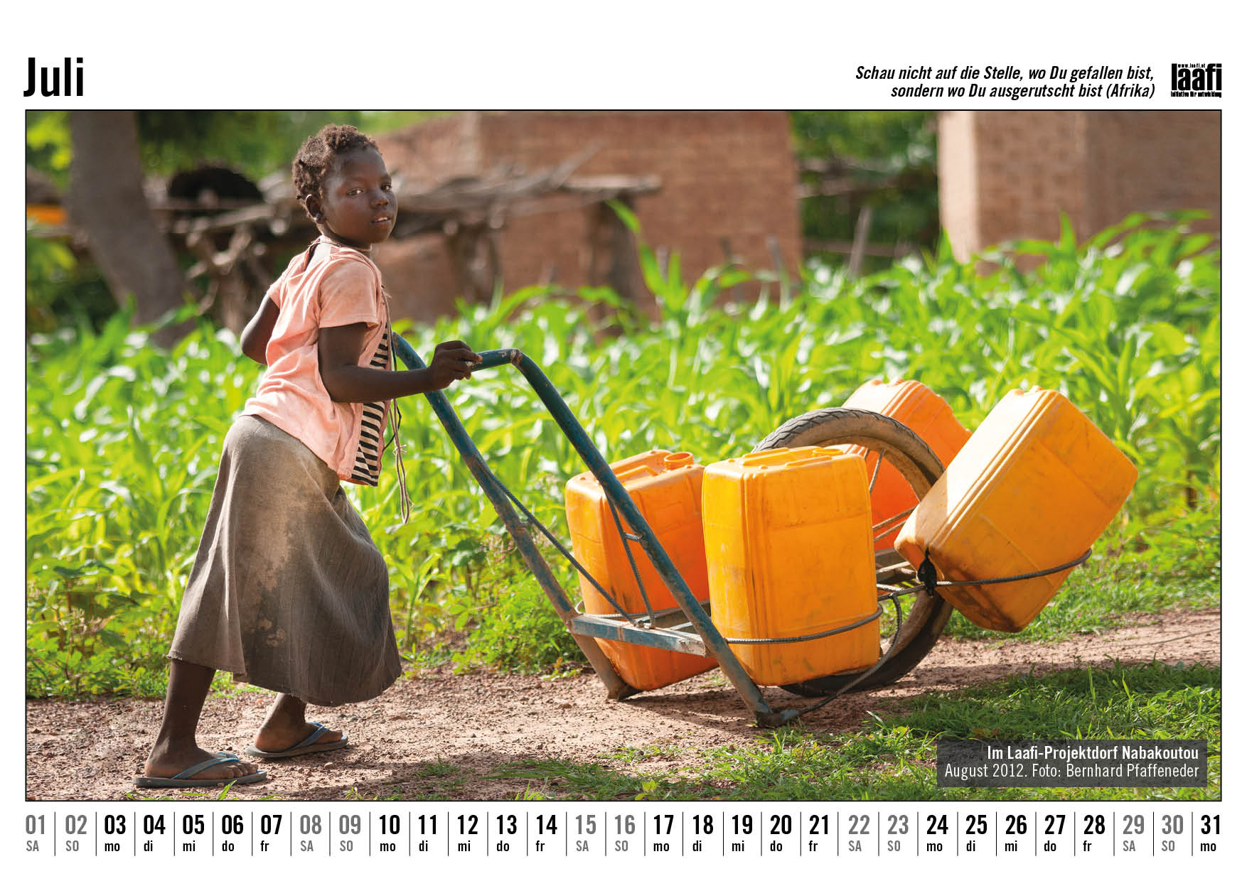 Burkina Faso Fotokalender Juli 2023
