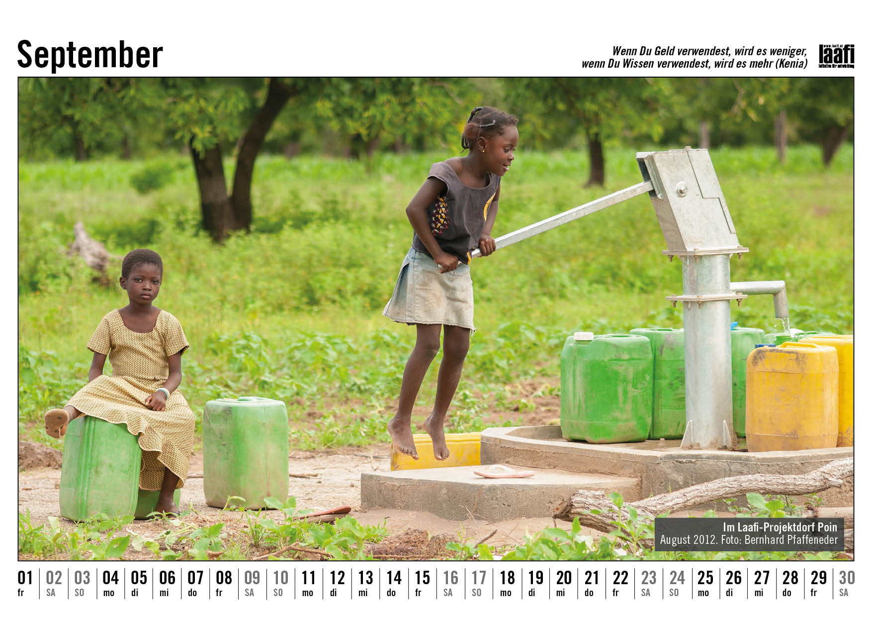 Burkina Faso Fotokalender September 2023