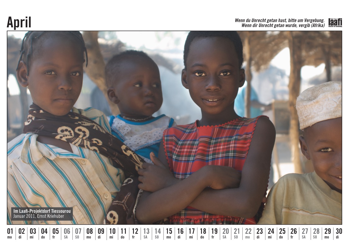 Burkina Faso Fotokalender April 2024