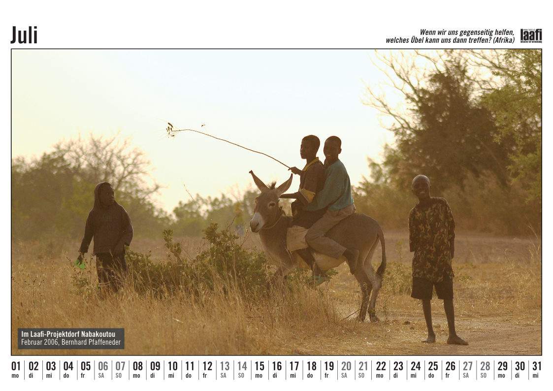Burkina Faso Fotokalender Juli 2024