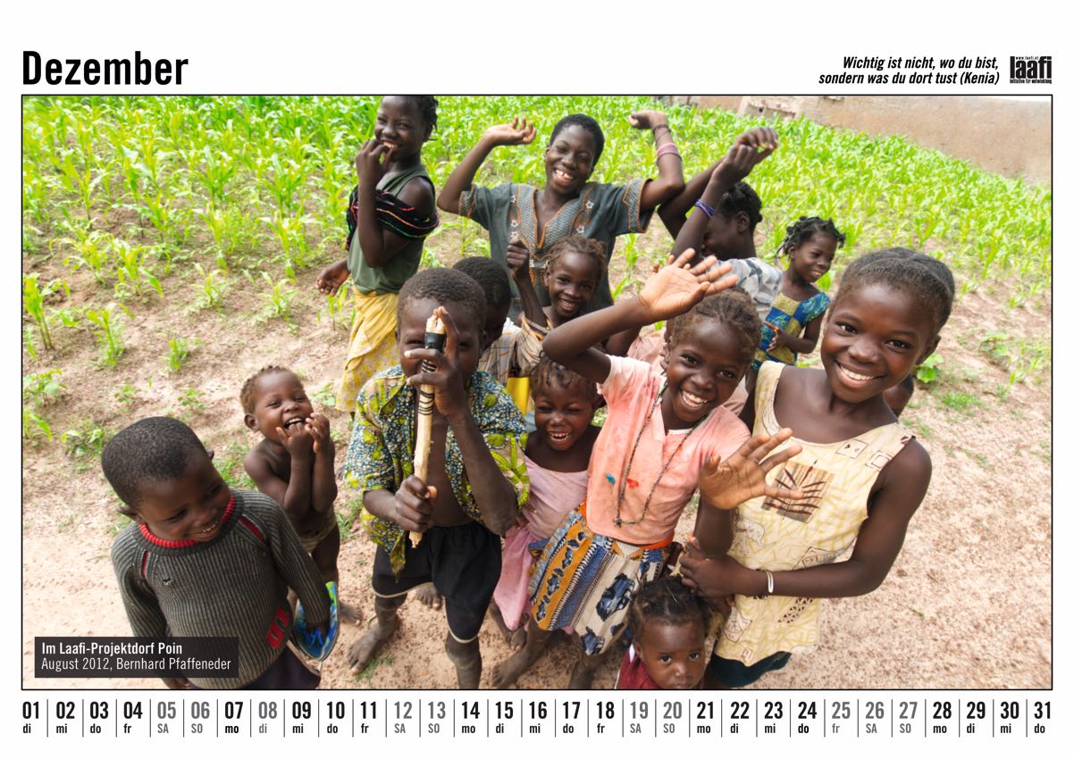 Burkina Faso Fotokalender Dezember 2026