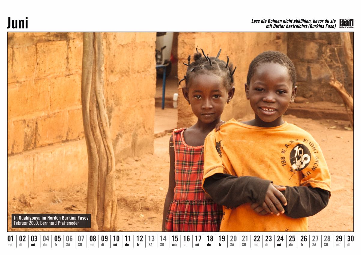 Burkina Faso Fotokalender Juni 2026